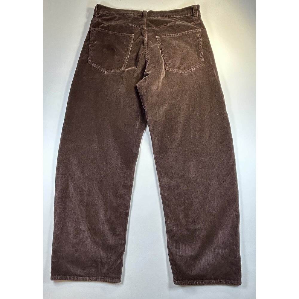 Madewell The Balloon Pant in Corduroy Brown Sz 32 Dark Carob Wide Leg - Picture 15 of 15
